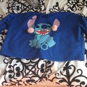 💙cute stitch crop hoodie💙